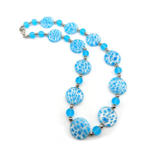 Laguna blu, collana in vetro di Murano